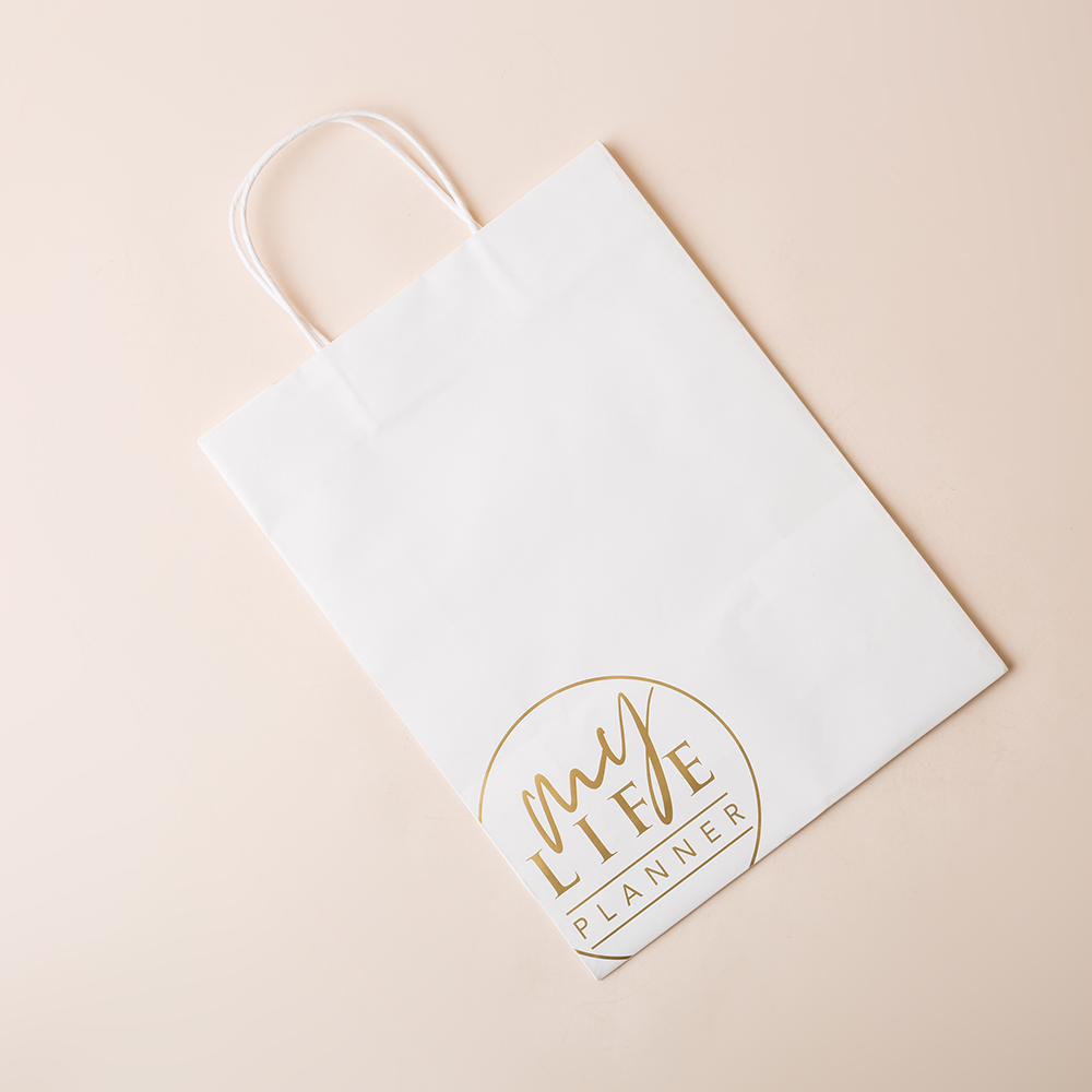 Gold Stamping Twisted Handle Paper Bags